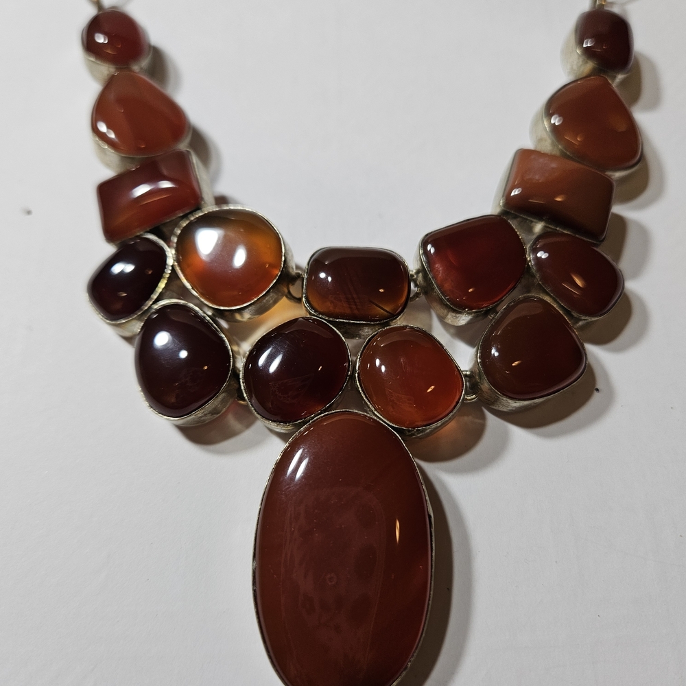 Elegant Carnelian Stone Necklace